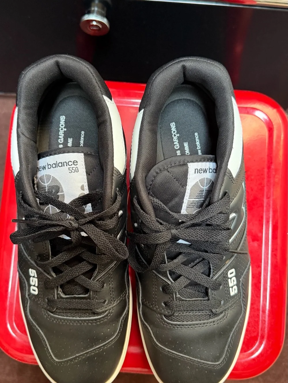 Comme des Garçons x New Balance 550 Men’s Sneakers in Black/White